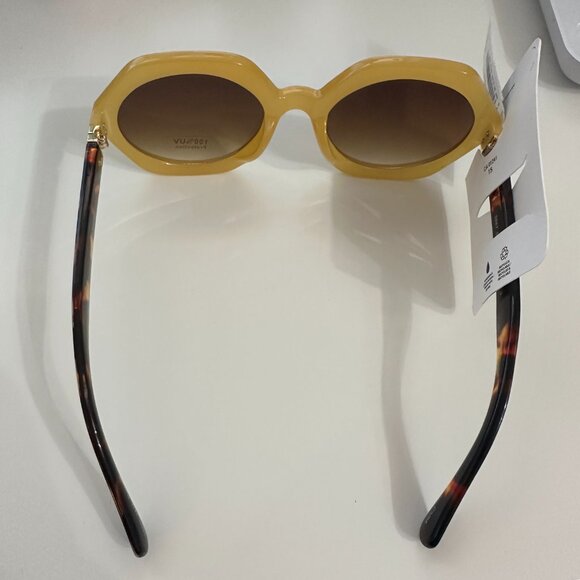 Simons Two-Tone Octagonal Sunglesses - Chocolate/Espresso - Picture 7 of 9